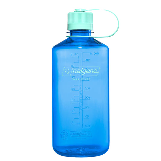 Nalgene Water Bottle - Lightweight Sustain Tritan BPA-Free Shatterproof Bottle for Backpacking, Hiking, Gym, 32 OZ, Narrow Mouth, Cornflower Blue