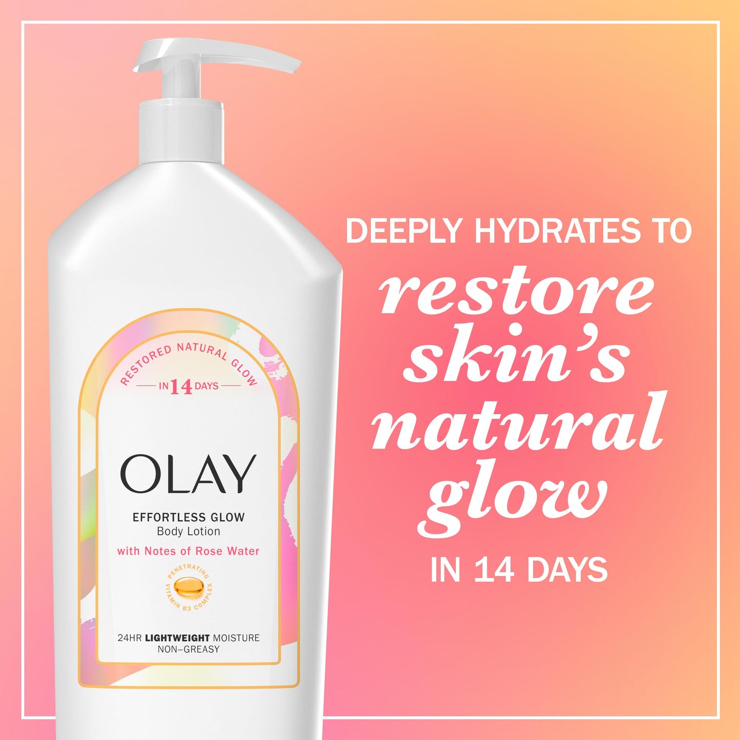 Olay Body Lotion for Women, Effortless Glow,Restore Natural Glow, 24hr Moisturizing & Deep Hydration, Absorbs Instantly, Penetrating Vitamin Beauty and Personal Care Olay