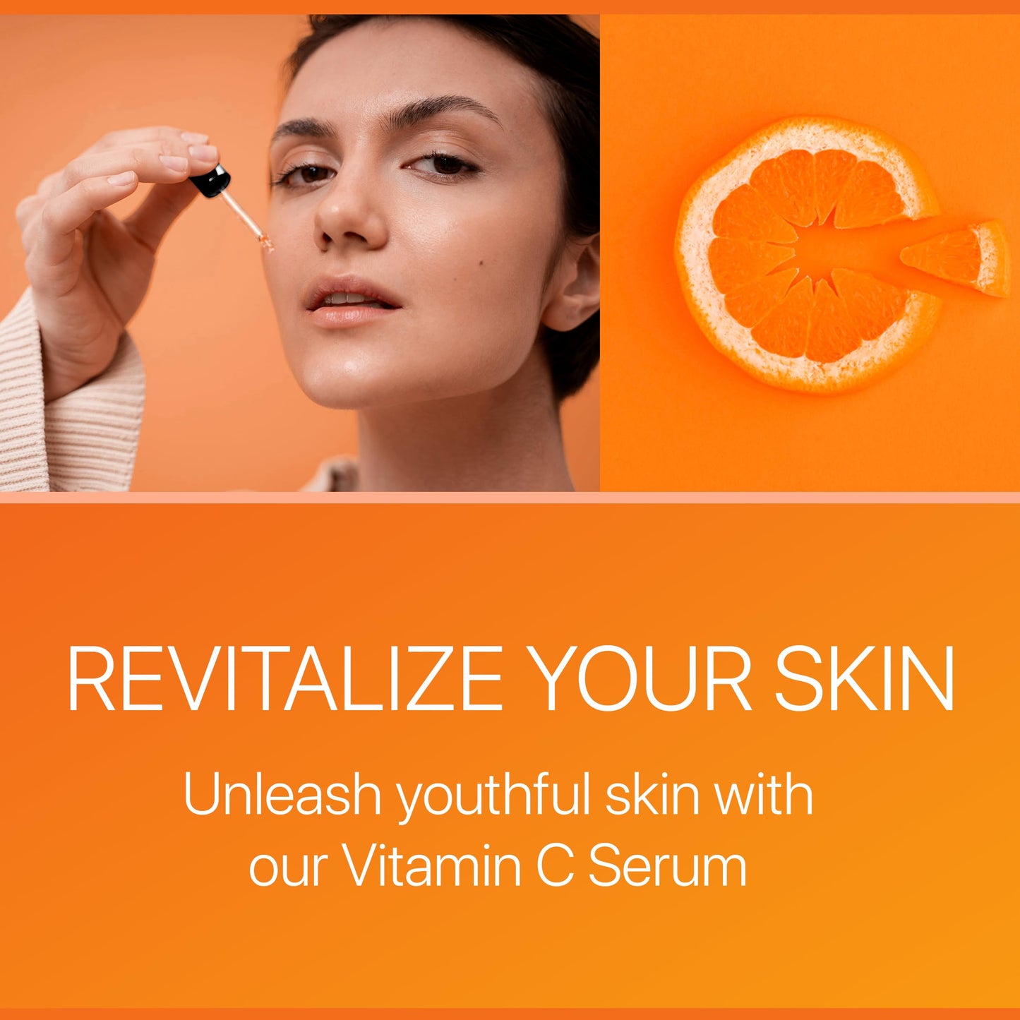 100% Pure Vitamin C Serum for Face - Face Serum for Fine Lines with Hyaluronic Acid, Vitamin E, Herbal Antioxidant Extracts - Smooth, Tight, Firm