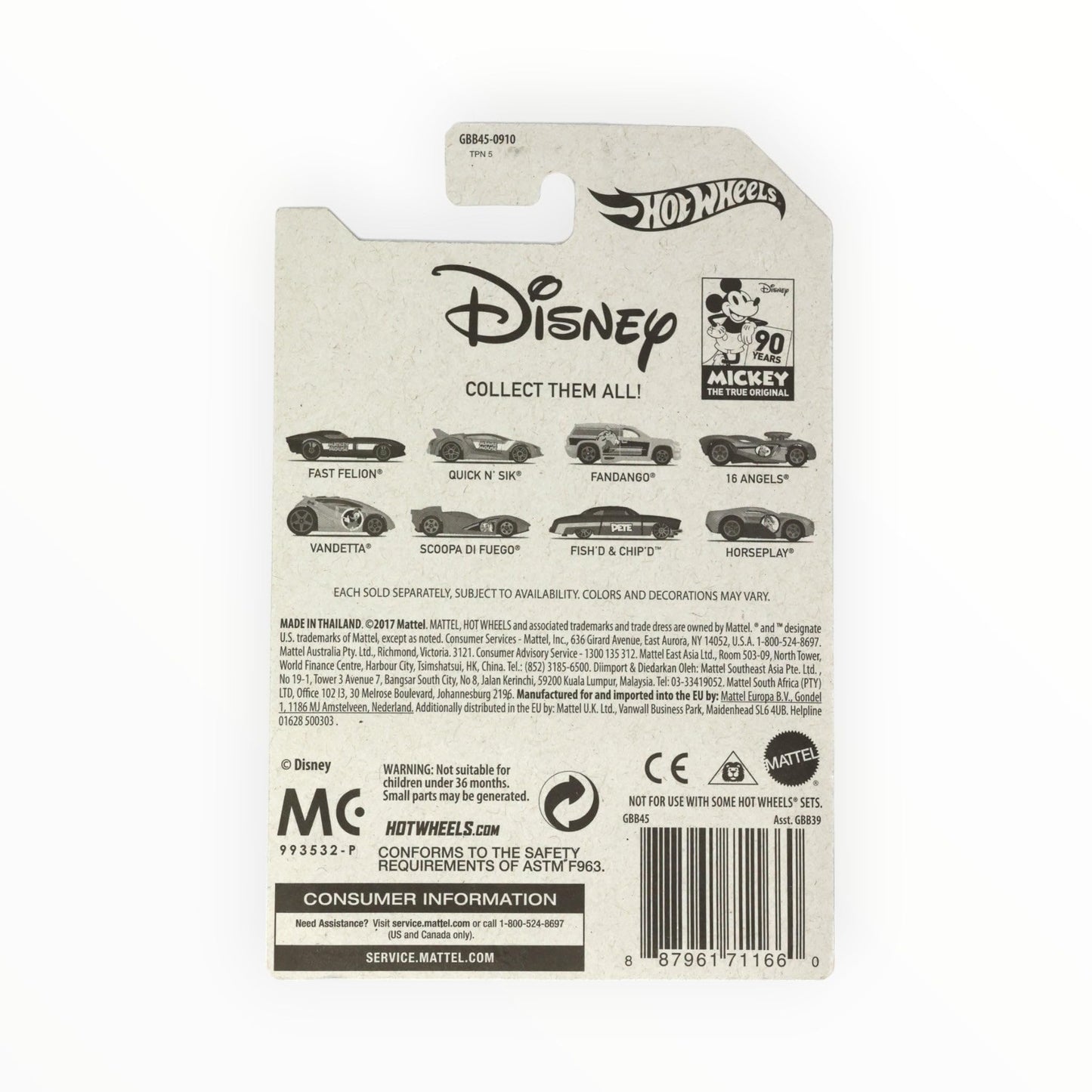 Hot Wheels 2019 Disney 90th Anniversary Edition (Pete (Fish'D & Chip'D))
