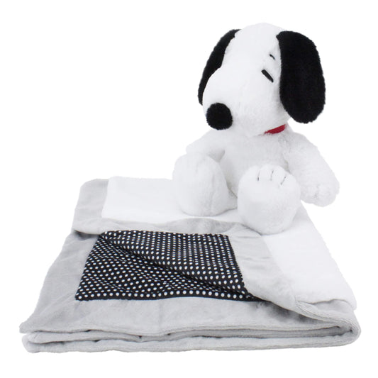 Animal Adventure®| Peanuts®| Snoopy Cuddle Bundle™| 2-in-1 10" Plush & 28"x 34"Blanket Bundle