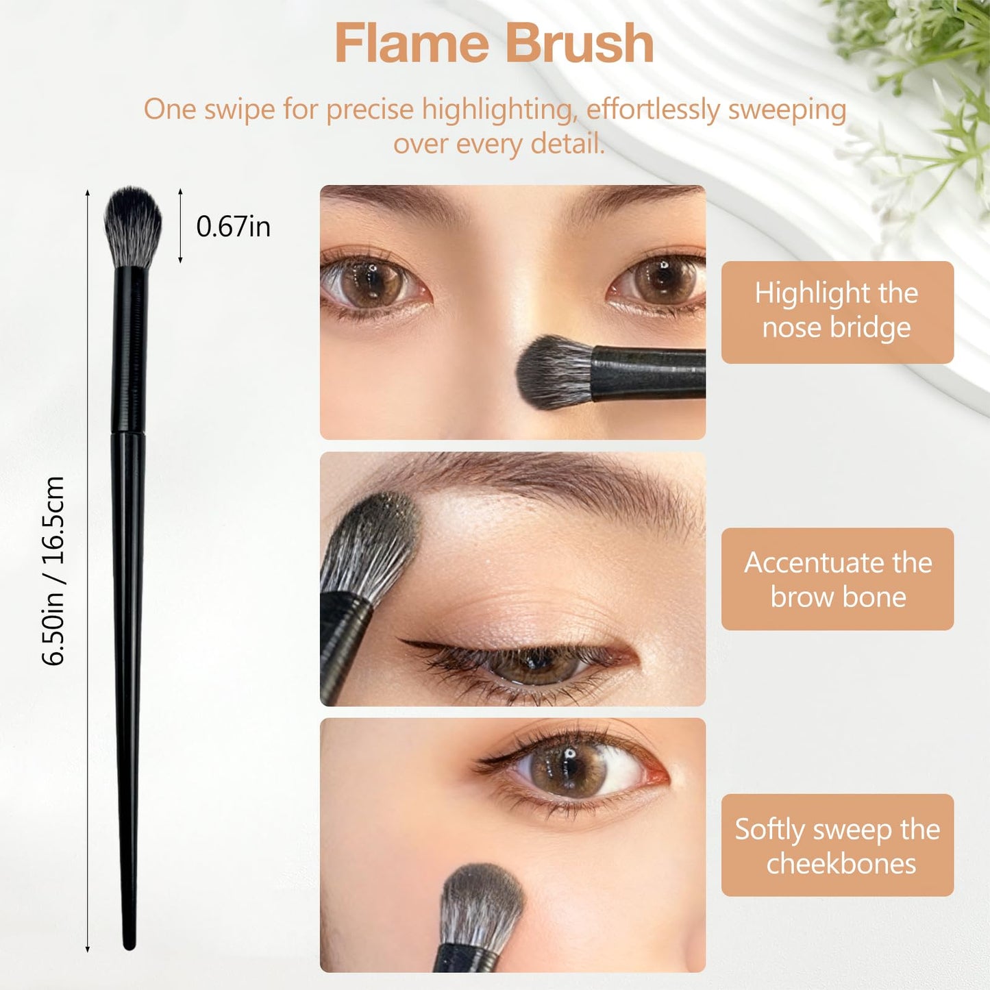 Fluffy Eye Brush - Multi-Purpose Eyeshadow & Concealer Brush for Soft-Focus Finish, Vegan & Cruelty-Free Synthetic Bristles