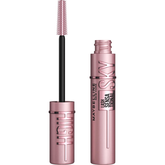 Maybelline Lash Sensational Sky High Washable Mascara Makeup, Volumizing, Lengthening, Defining, Curling, Multiplying, Buildable Formula, Blackest