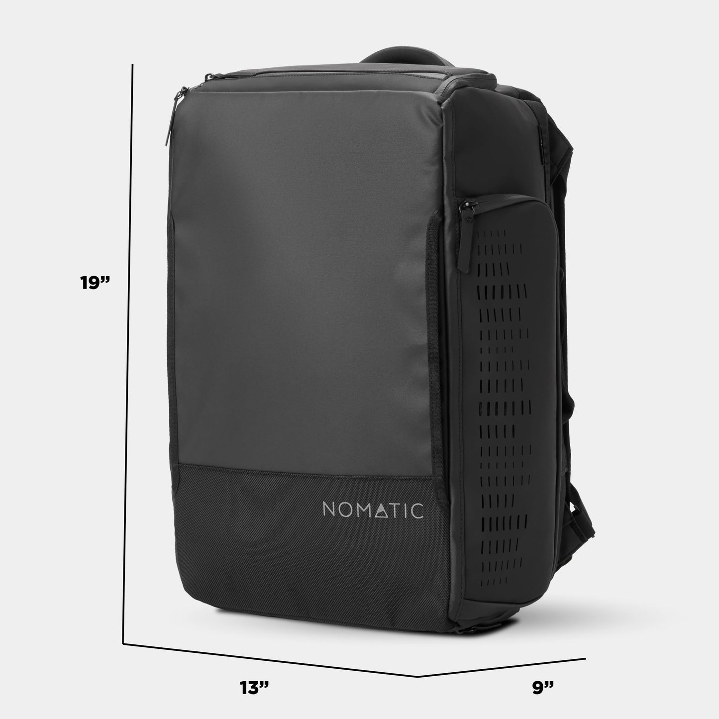 NOMATIC 30L Travel Bag- Convertible Duffel/Backpack, Carry-on Size for Airplane Travel, Everyday Use Laptop Bag, TSA Compliant Black Backpack