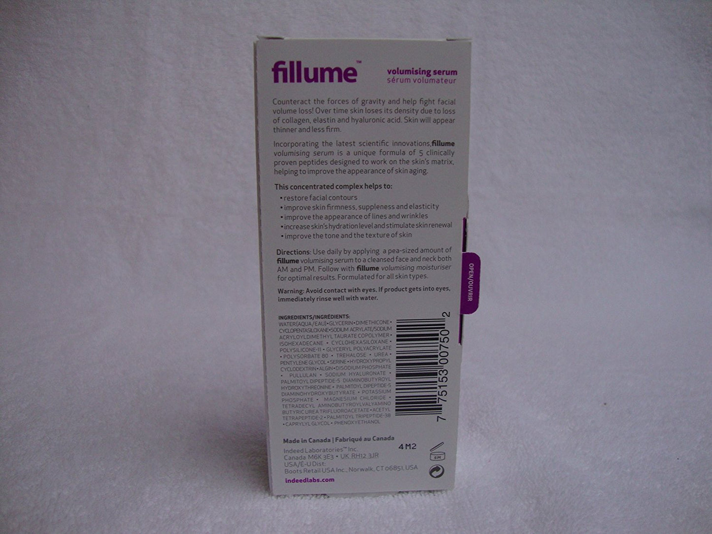 Indeed Laboratories FILLUME Volumising Plumping Serum Multi-Peptide Formula 30 ml (1 fl oz) Made in Canada Beauty & Personal Care INDEED
