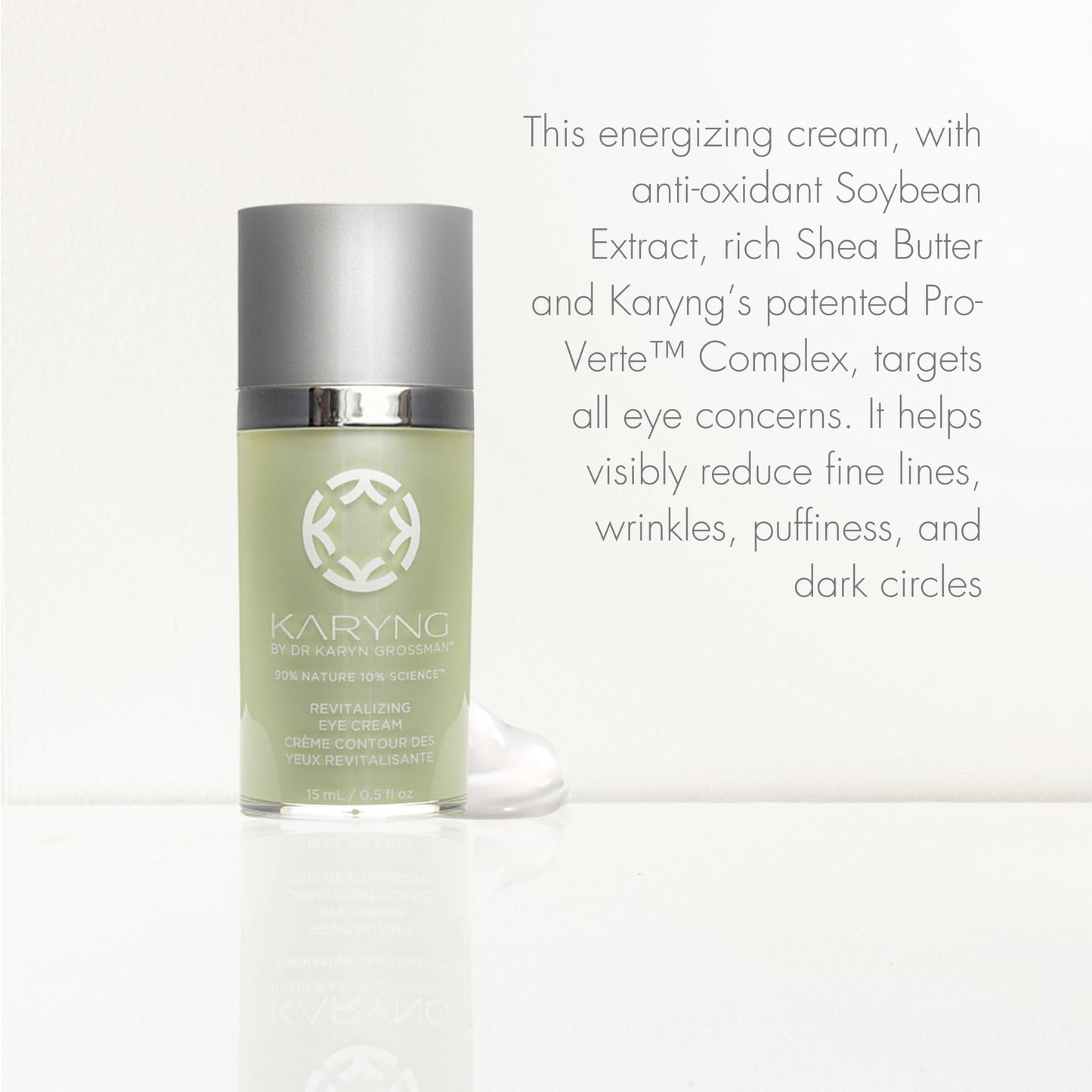 KARYNG Revitalizing Peptide Eye Cream, Organic Anti Aging Eye Cream, Targets Under Eye Puffiness, Fine Lines, Dry Skin and Dark Circles, Soothing