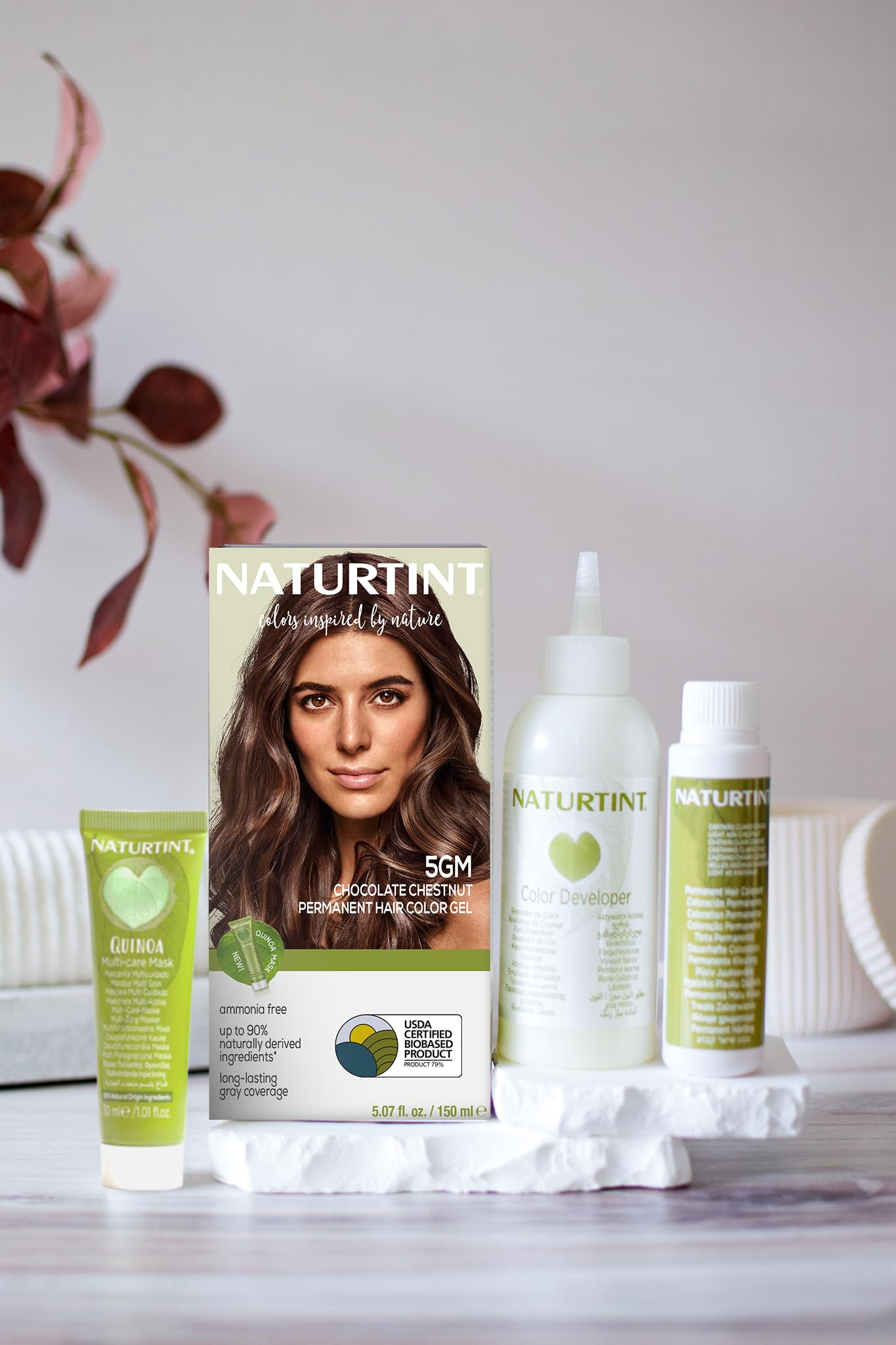 Naturtint 5GM Chocolate Chestnut Permanent Hair Color (Pack of 1), Ammonia Free, Vegan, Cruelty Free, up to 100% Gray Coverage, Long Lasting Results