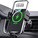 Wireless Car Charger, MOKPR Auto-Clamping Car Mount 15W/10W/7.5W Fast Charging Air Vent Car Phone Mount Compatible with iPhone 15/14/13/13 Pro/12 Pro…