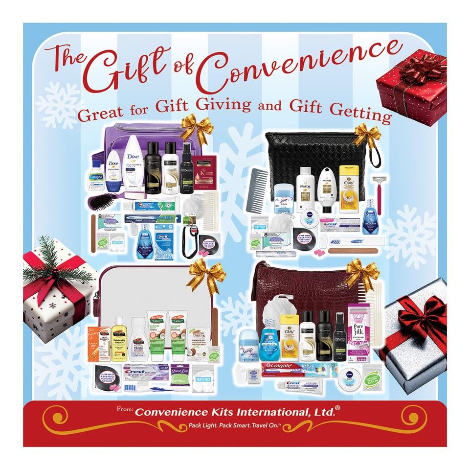 Convenience Kits International Women's Deluxe 10 Piece Kit with Travel Size TSA Compliant Essentials Featuring: Pantene Hair Products in Reusable