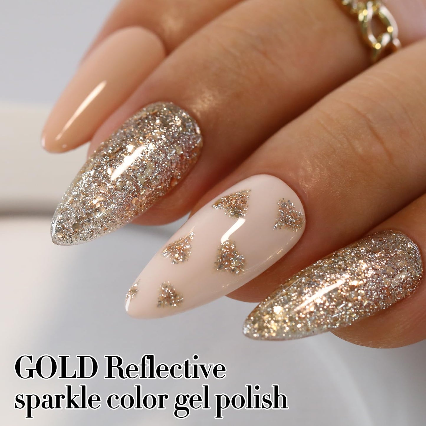 Double Rhythm 15ML Glitter Gel Polish Shimmer Reflective Holographic Color Magnetic for Nail Art Salon DIY at Home (B1117) Beauty and Personal Care Double Rhythm