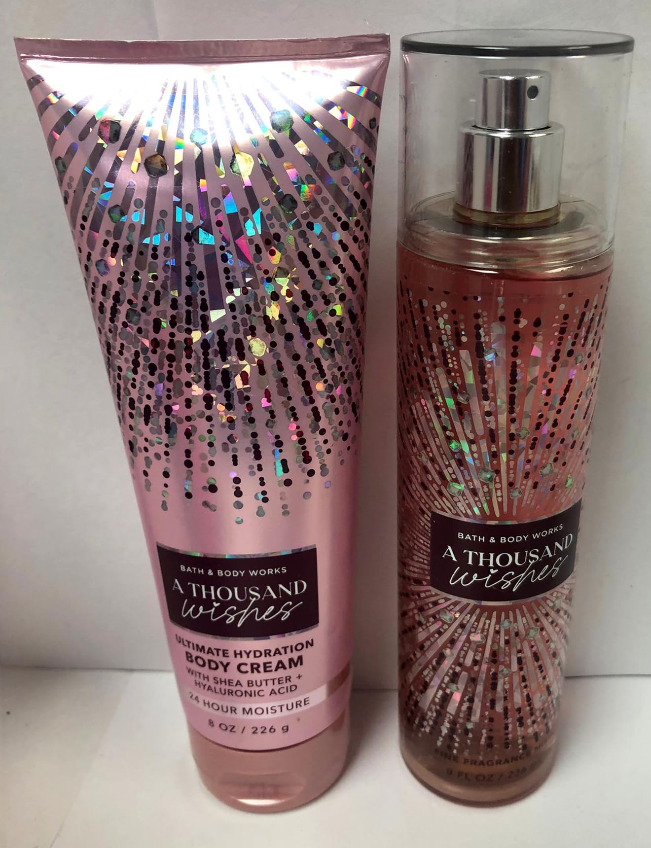 Bath and Body Works - A Thousand Wishes - Gift Set - Fine Fragrance Mist & Body Cream Beauty & Personal Care Bath & Body Works