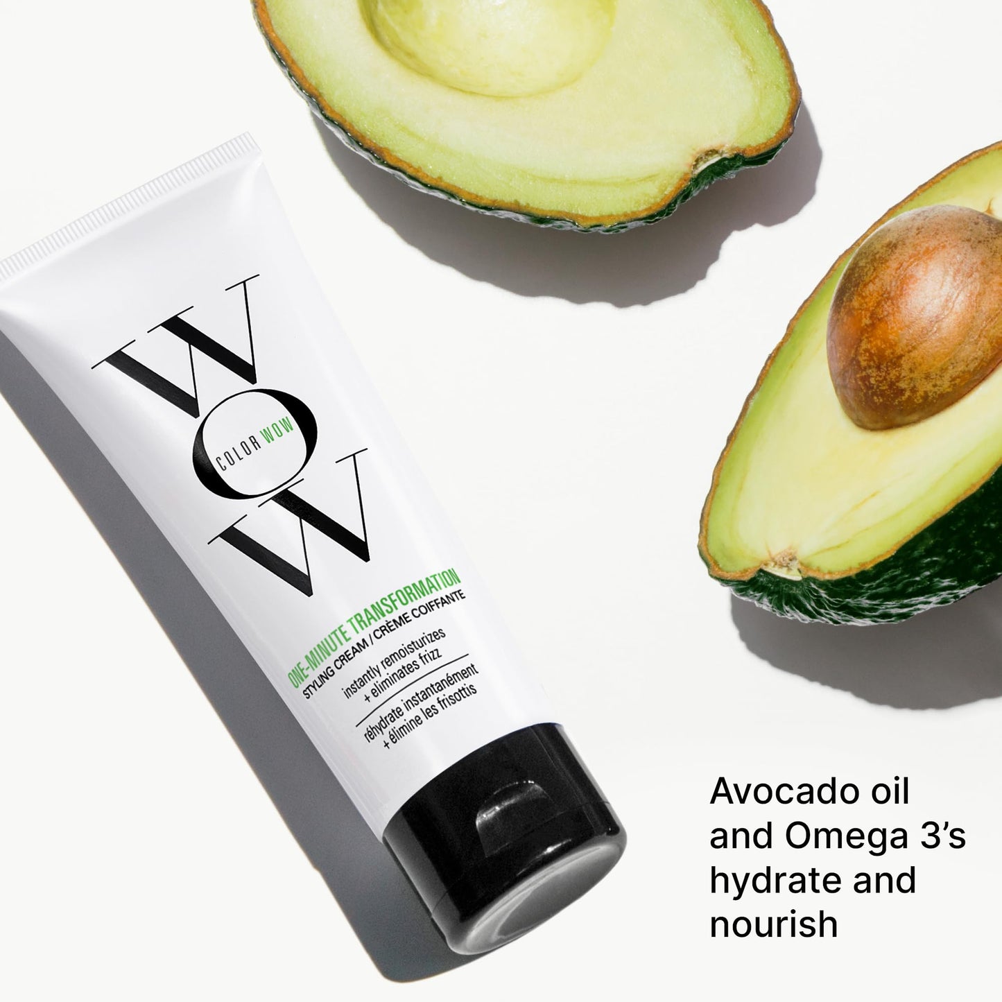 COLOR WOW One Minute Transformation - Instant frizz fix| Nourishing styling cream smooths, tames + defrizzes on the spot, Avocado oil + Omega 3’s