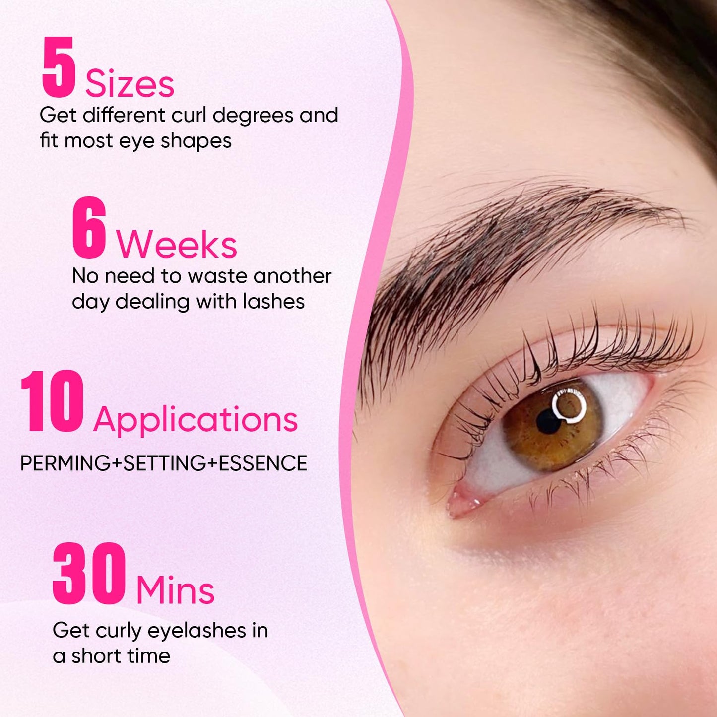 PERMANIA Lash Lift Kit, Lash Perm Kit, Fast Eyelash Lifting 5 Minutes DIY at Home with Strong Glue Disposable Sachet Lash Lifting Kit Last 6 Weeks