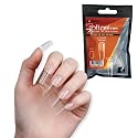Soft Gel Tips Ultra Clear Pre-Roughened 550 pcs (Long Coffin) Beauty & Personal Care KUPA