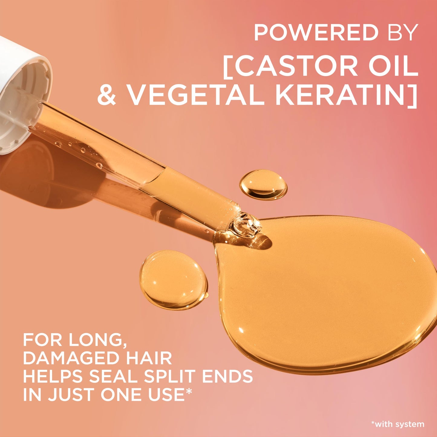 L'Oreal Paris Elvive Dream Lengths Restoring Shampoo with Fine Castor Oil and Vitamins B3 and B5 for Long, Damaged Hair, Visibly Repairs Damage