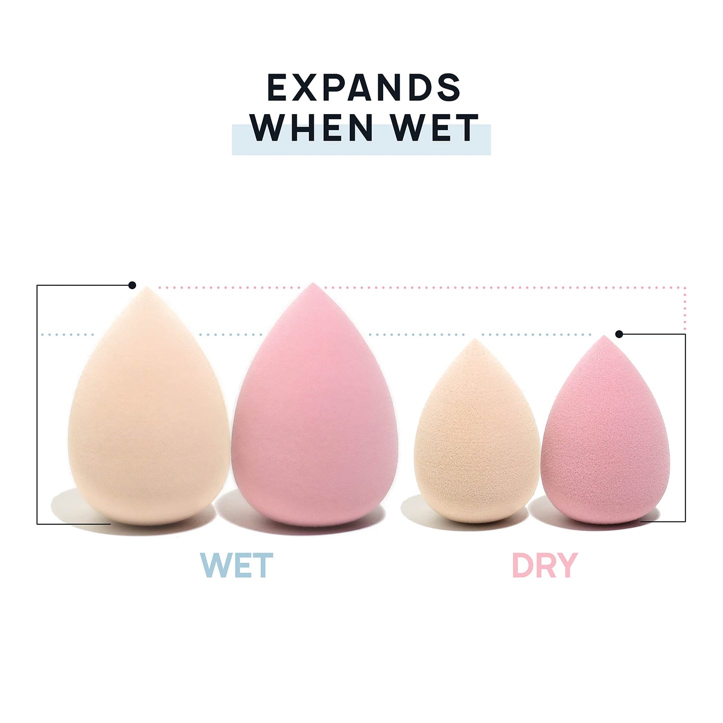 AOA Studio Collection Makeup Mochi Sponge Set Makeup Blender Latex Free and High-definition Set of 6 Makeup Blender For Powder Cream and Liquid Wonder