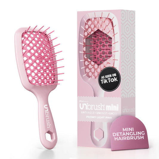 FHI Heat UNbrush Mini Detangler Brush for Pain-Free Brushing on All Wet or Dry Hair Types - Durable Duoflex Anti-Static Bristles, Lightweight Handle Beauty and Personal Care FHI Heat Default Title