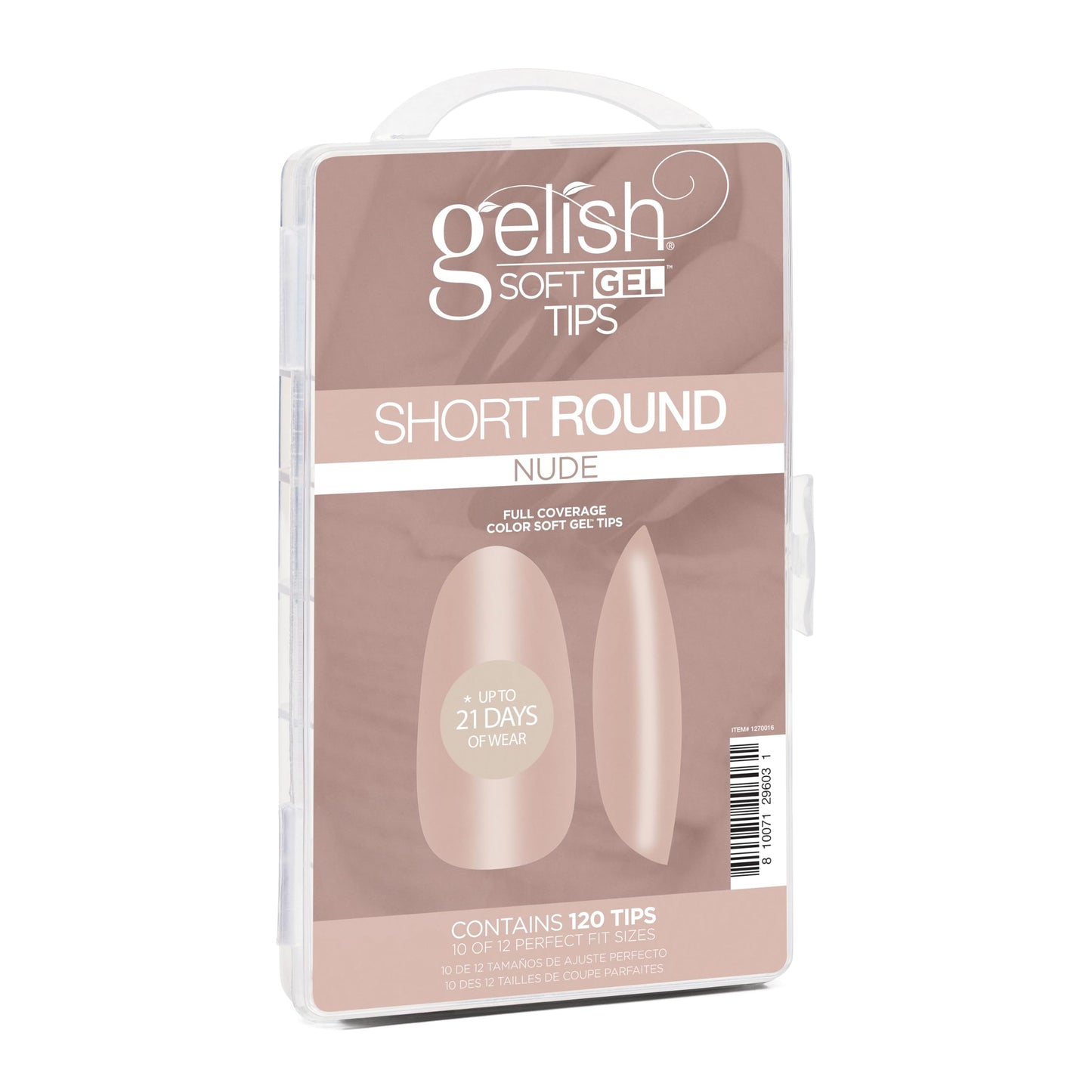 Gelish Nude Soft Gel™ Tips Press on Nails Extension - Nude Short Round, 120 Count Beauty & Personal Care Gelish