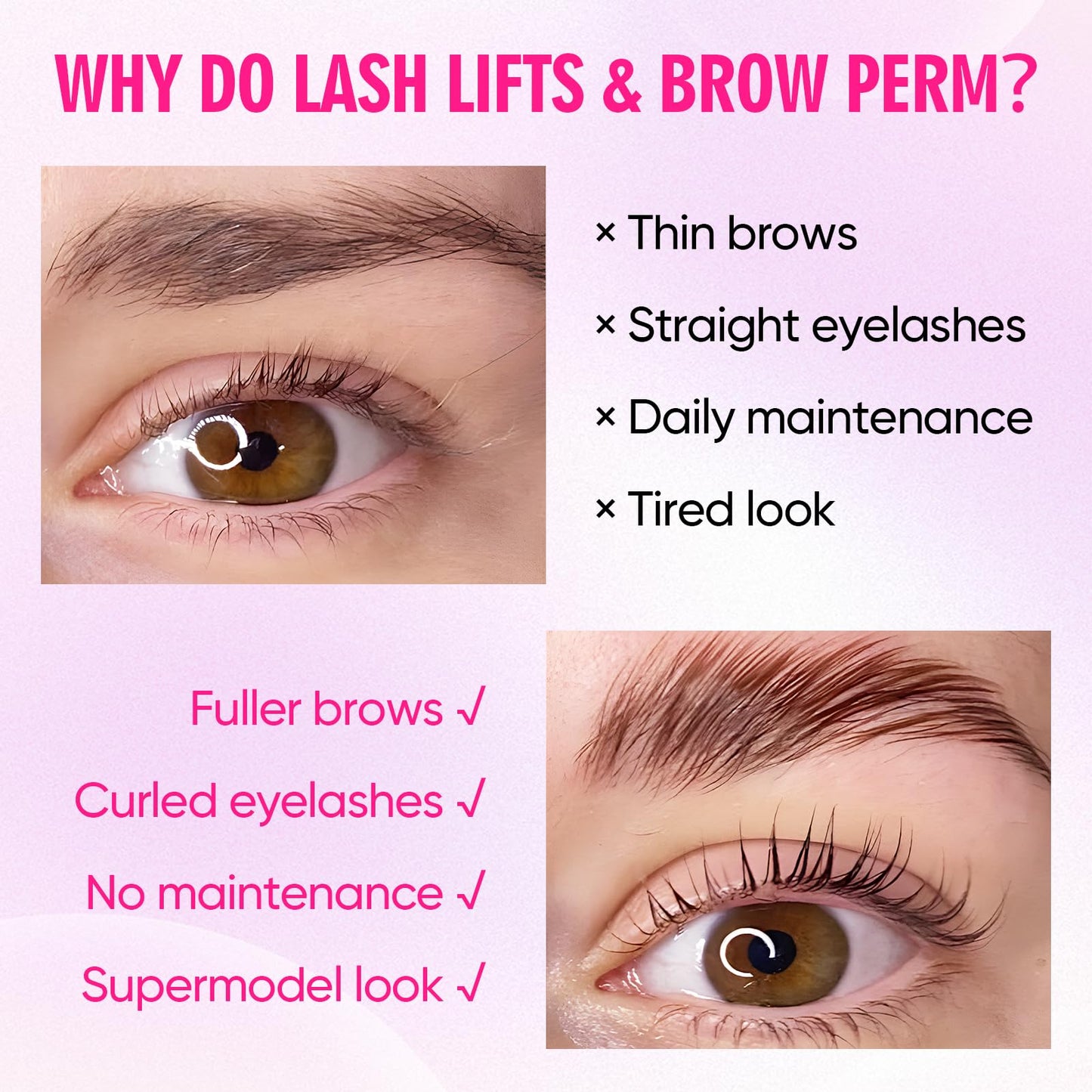 PERMANIA Lash Lift Kit, Lash Perm Kit, Fast Eyelash Lifting 5 Minutes DIY at Home with Strong Glue Disposable Sachet Lash Lifting Kit Last 6 Weeks