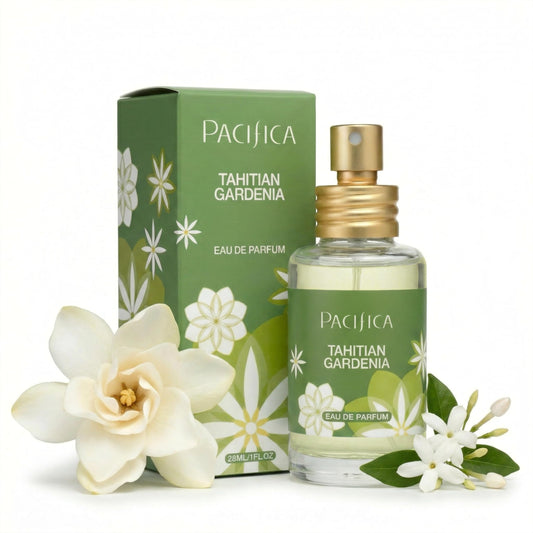 Pacifica Tahitian Gardenia Perfume Spray 1oz - Tropical Floral Fragrance with Gardenia Bloom, Jasmine & Sweet Orange, Warm Vanilla Coconut Notes, Vegan & Cruelty-Free Clean Perfume for Women