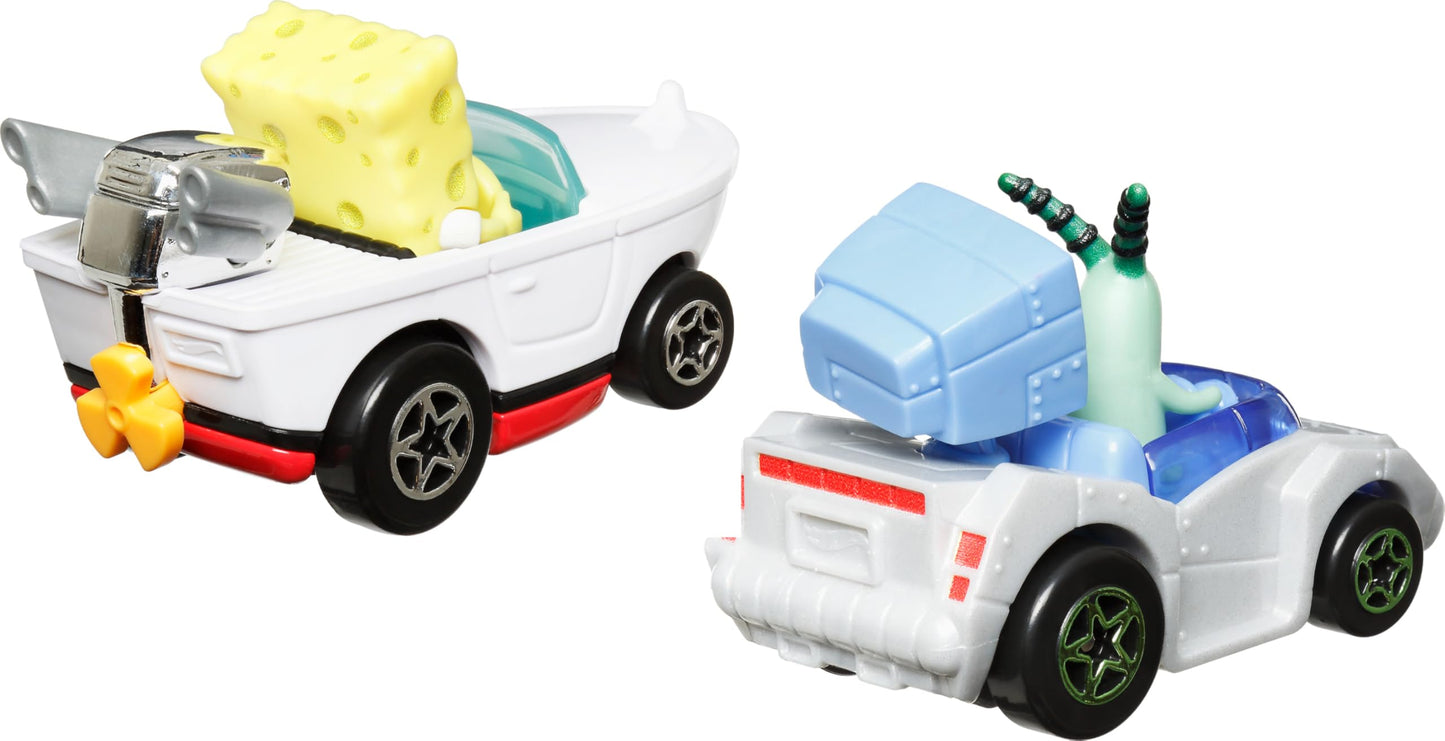 Hot Wheels Toy Cars, Set of 2 RacerVerse Die-Cast Vehicles with Character Drivers Optimized for Performance on RacerVerse Track (Styles May Vary)