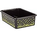 Teach Create Resources Black Confetti Large Plastic Storage Bin
