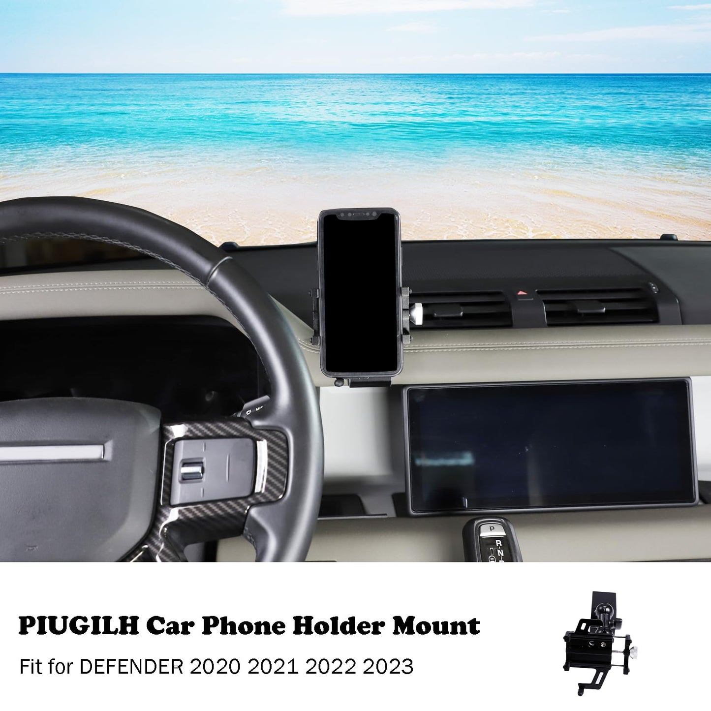 PIUGILH Car Phone Holder Compatible with Land Rover Defender 90 110 130 2020-2023 Accessories, Center Console Dash Board Phone Mount Holder(Model B)