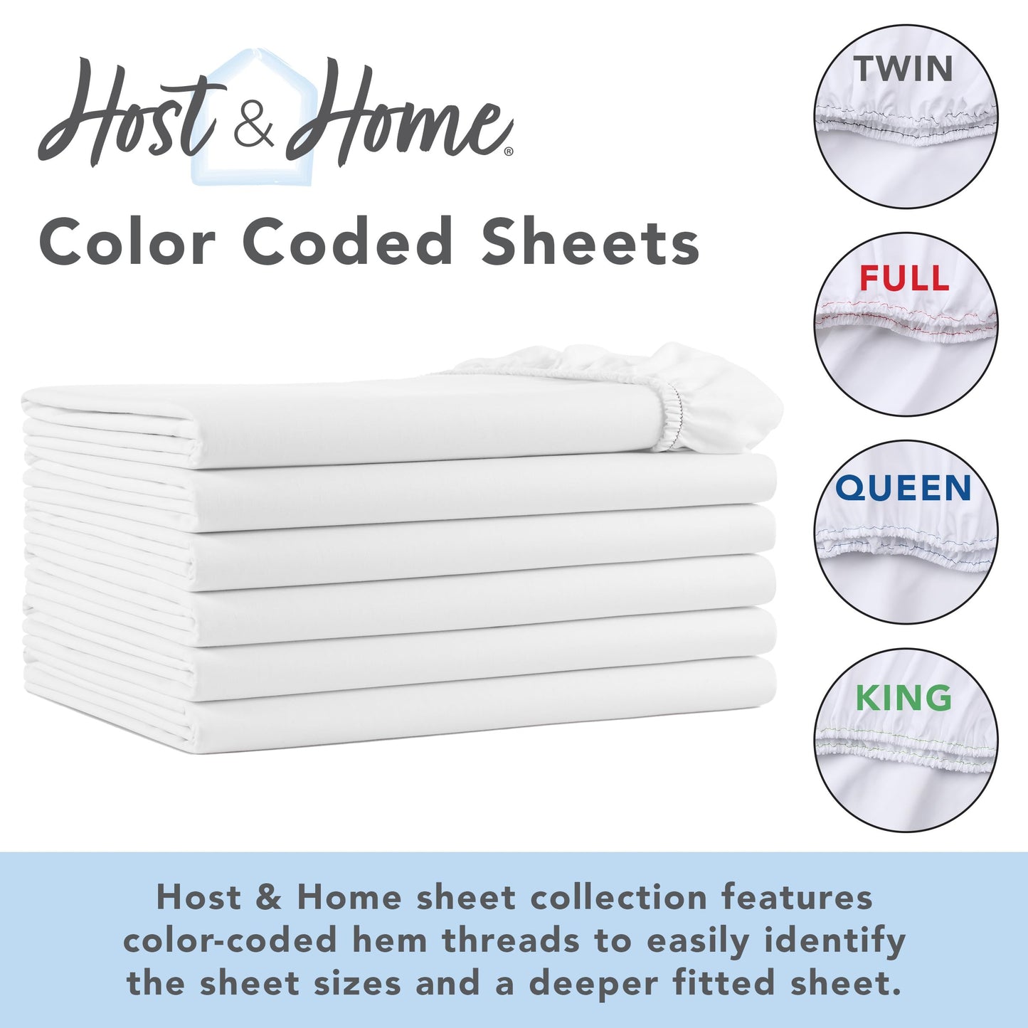 Arkwright Bulk Twin Fitted Bed Sheets - Pack of 6 - Soft Cotton Blend Bottom Sheet Only with Deep Pocket, Hotel Collection Bedding for Hosts, Resorts,