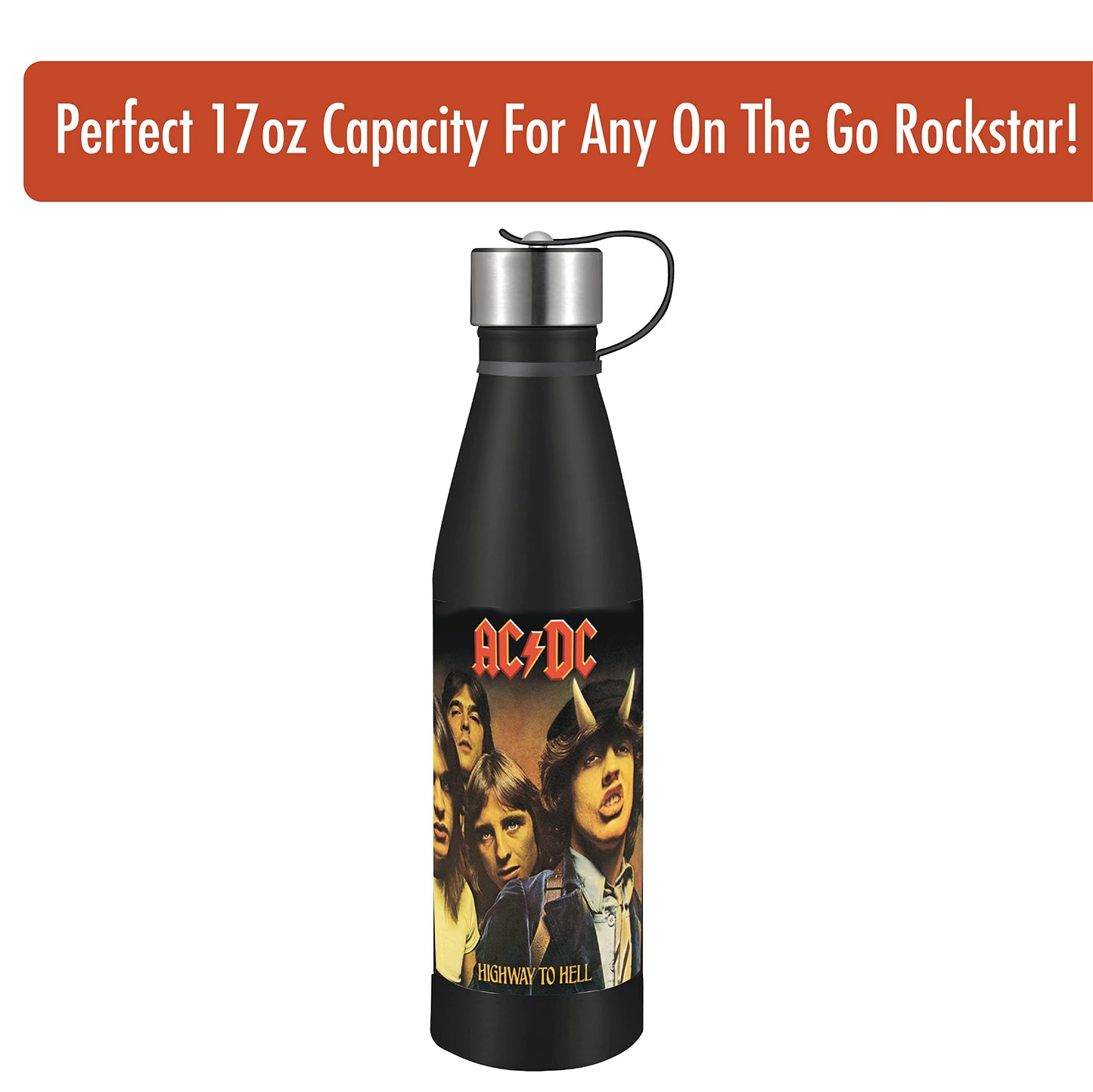 ICUP AC/DC Highway To Hell 17 oz Stainless Steel Pin Bottle