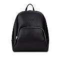 DOSHI Slim Black Backpack Purse - Durable Microfiber Vegan Leather Women’s Backpack, Luxury Lightweight with Zip & Slip Pockets