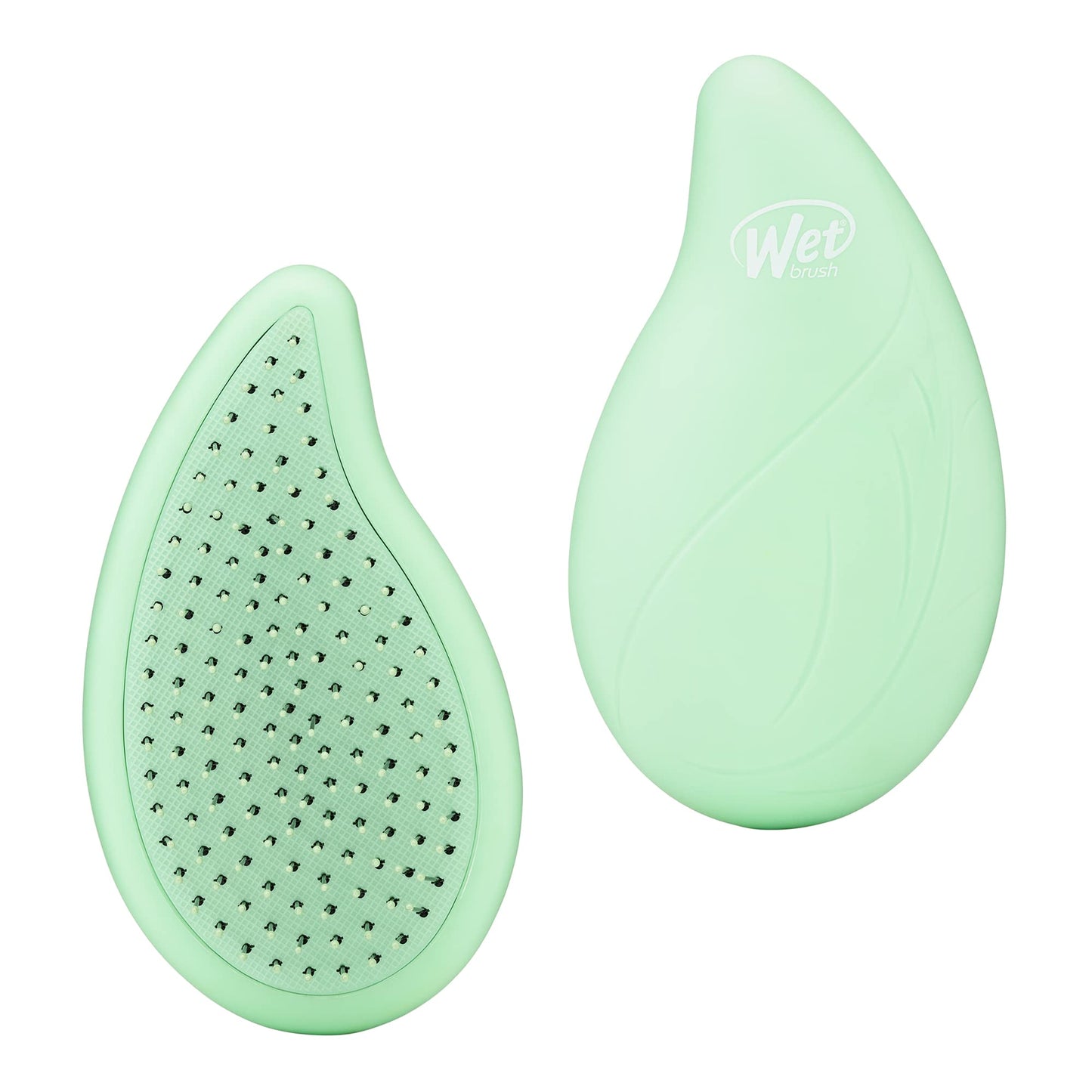 Wet Brush Go Green Palm Detangling Hair Brush Infused with Tea Tree Oil - Pain-Free Ultra-Soft Detangler Bristles Glide Through Tangles with Ease