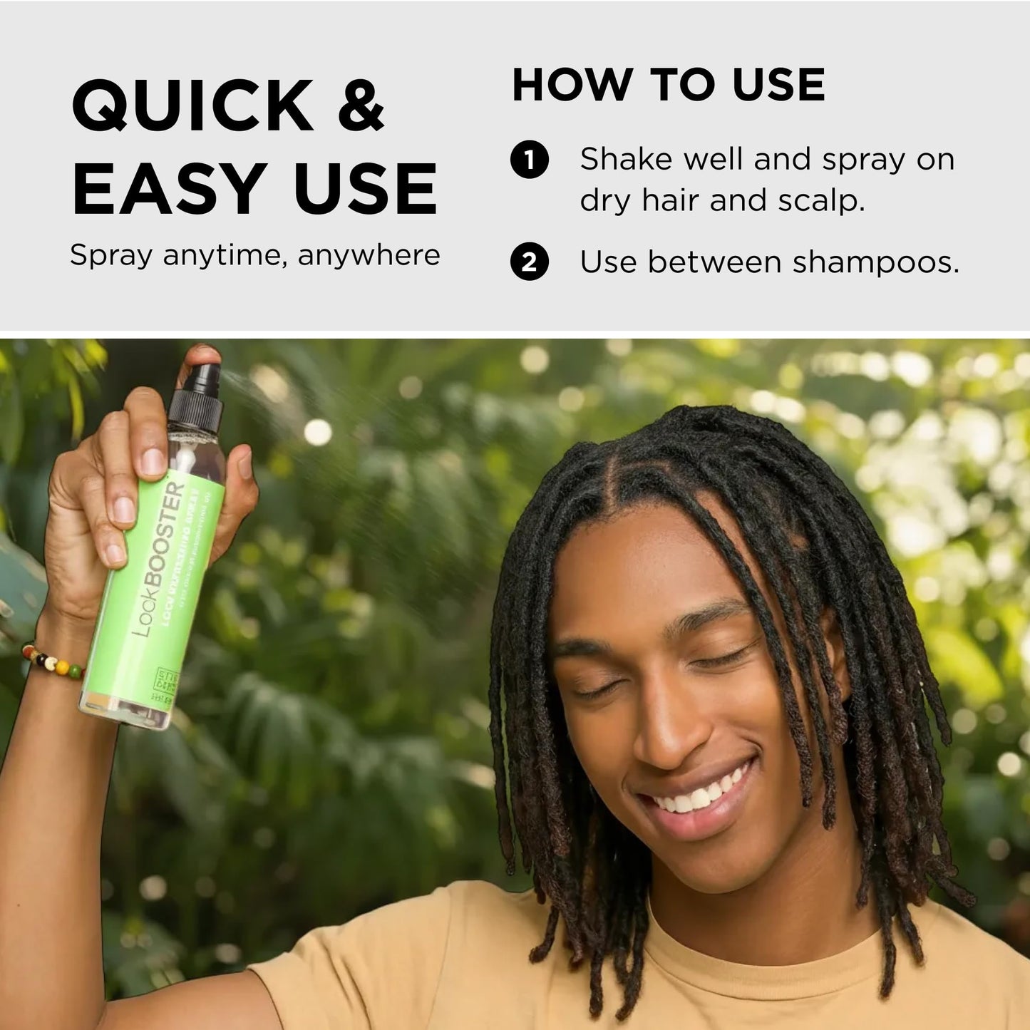 Style Factor LockBOOSTER Lock Refreshing Spray - Hydrating & Cooling Mist for Braids, Locs & Twists - Alcohol-Free Formula with Peppermint -Refresh