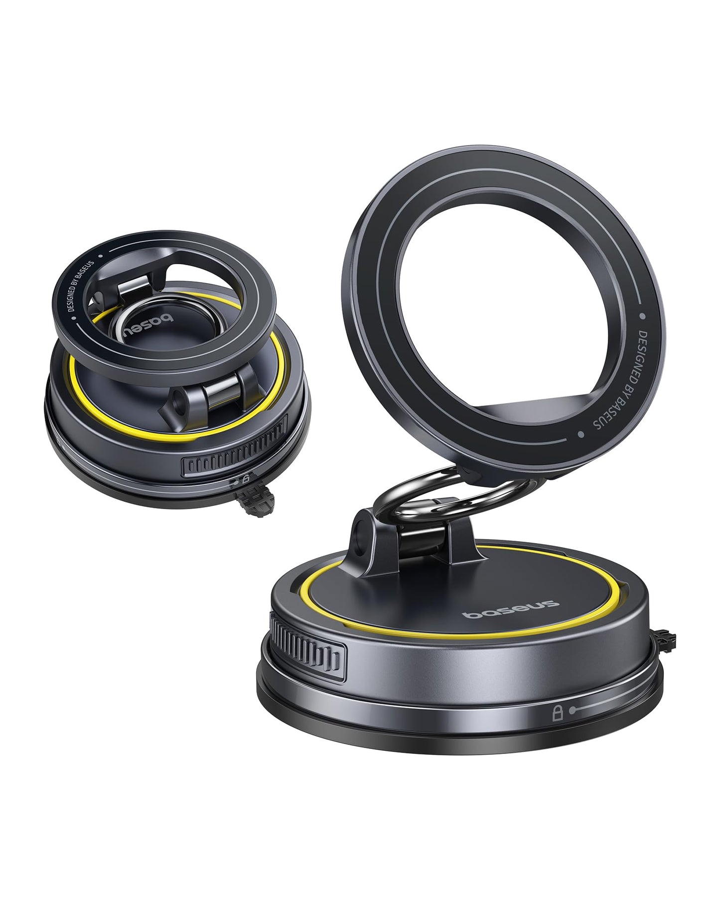 Baseus for Magsafe Car Mount, Vacuum 119LBS Magnetic Suction Cup Phone Holder for Car, 720° Adjustable Foldable Cell Phone Holder with Reusable…