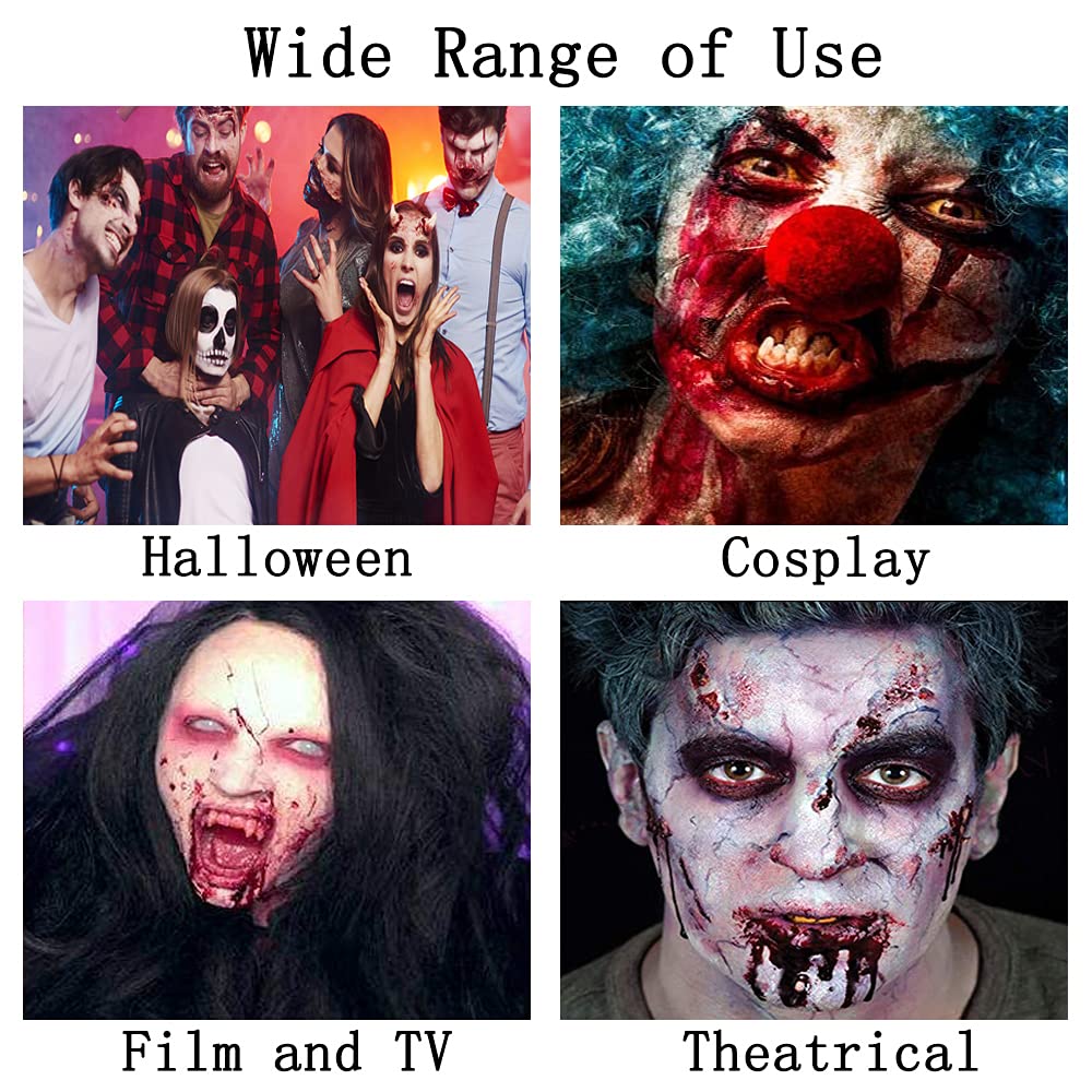 Go Ho Nose and Scar Wax(1.4 oz),Fake Molding Wound Skin Wax,Body Paint Fake Nose Stage Zombie Cosplay Costume SFX Makeup with Spatula,Makeup Special