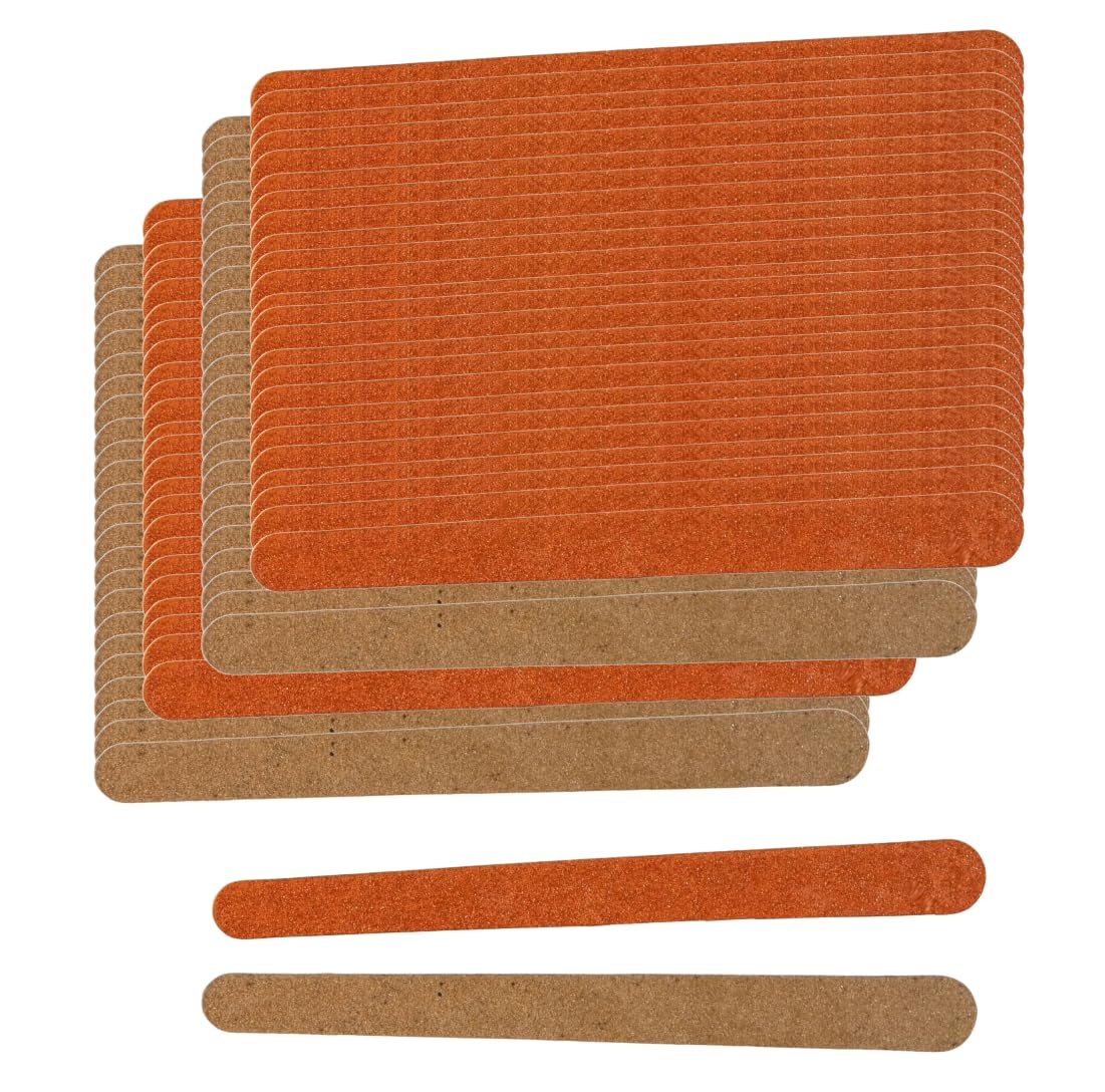 Vakly Professional Nail Files [144 Pack] Emery Boards - Dual Sided 180 Grit Nail Buffering File - Compact Reusable Double Sided Tool for Manicure