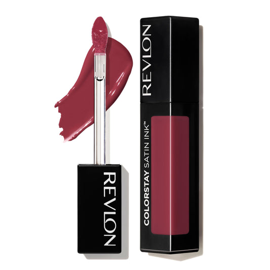 Revlon ColorStay Satin Ink Liquid Lipstick, Longwear Rich Lip Colors, Formulated with Black Currant Seed Oil, 005 Silky Sienna, 0.17 fl oz