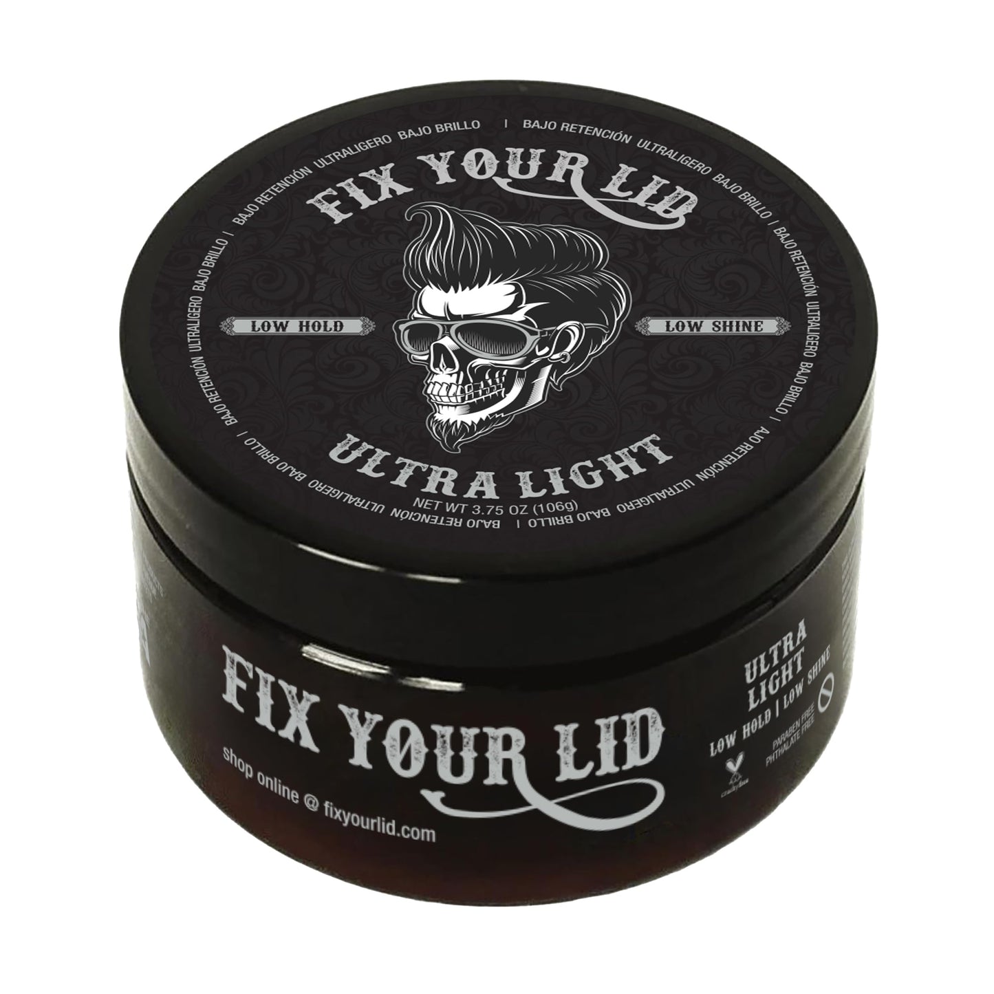Fix Your Lid Ultra Light Pomade for Men - Water-Based Pomade with Low Hold and Low Shine - Match All Men’s Hair Types & Styles - Easy to Wash Out