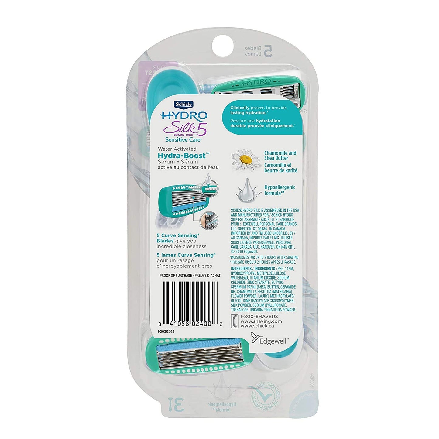 Schick Hydro Silk Disposable Razors for Women, 3 Count (Pack of 2) Beauty and Personal Care Schick