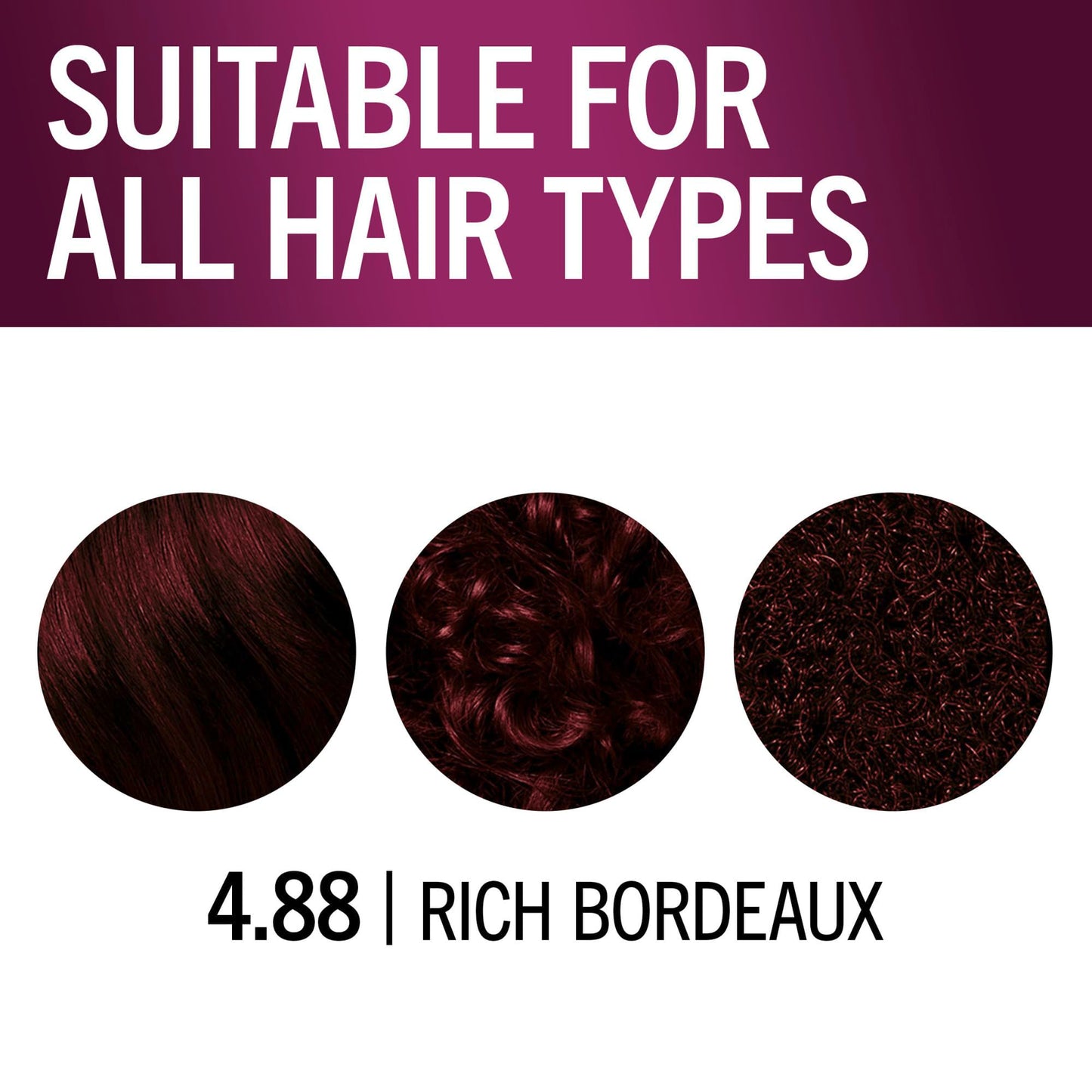Schwarzkopf Keratin Color Permanent Hair Color, 4.8 Rich Bordeaux, 1 Application - Salon Inspired Permanent Hair Dye, for up to 80% Less Breakage vs
