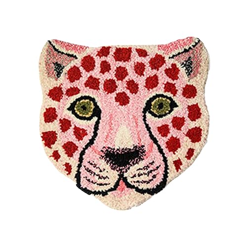 SISEY Soft Small Area Rugs, Tiger Shaped Rug Cute Cartoon Animals Lion/Panda Bath Mat Imitation Cashmere Non-Slip Absorbent Mats Carpet Door Use…