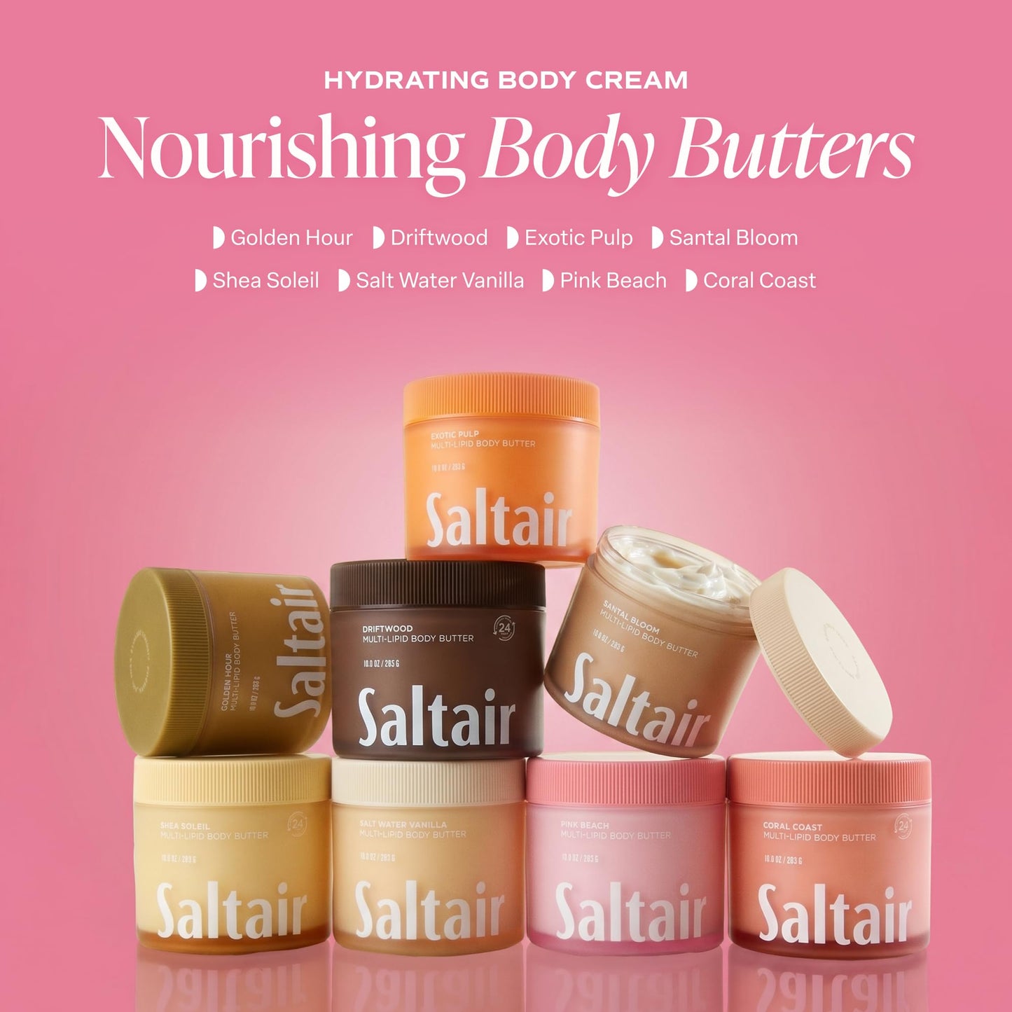 Saltair Multi-Lipid Body Butter - Hydrating 24-Hour Moisture - Body Cream for Soft Skin & Barrier Support - Ceramides, Coconut Oil & Shea Butter Beauty and Personal Care Saltair