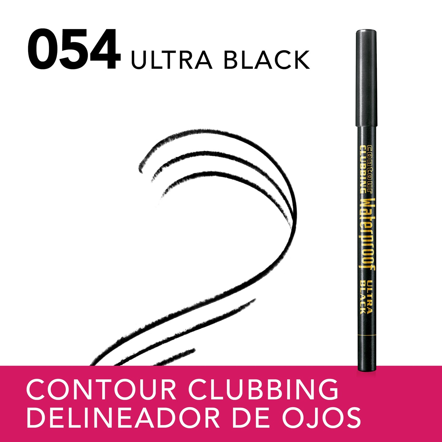 Bourjois Contour Clubbing Waterproof No. 54 Ultra Black Eye Pencil for Women, 0.04 Ounce