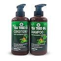 Henna Cosmetics Tea Tree Oil Shampoo & Conditioner Kit, Sulfate Paraben Free, 16.9 fl oz