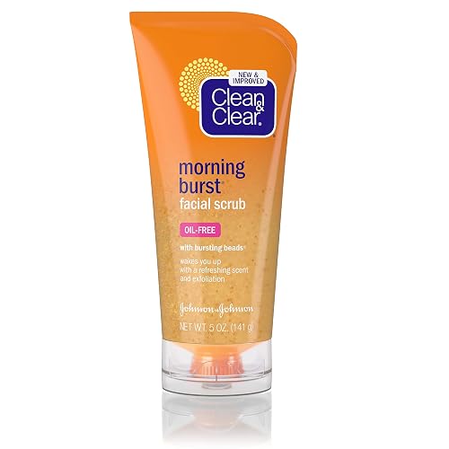 Clean & Clear Morning Burst Oil-Free Exfoliating Facial Scrub For All Skin Types, Vitamin-Enriched Daily Face Scrub to Cleanse & Exfoliate Dull Skin
