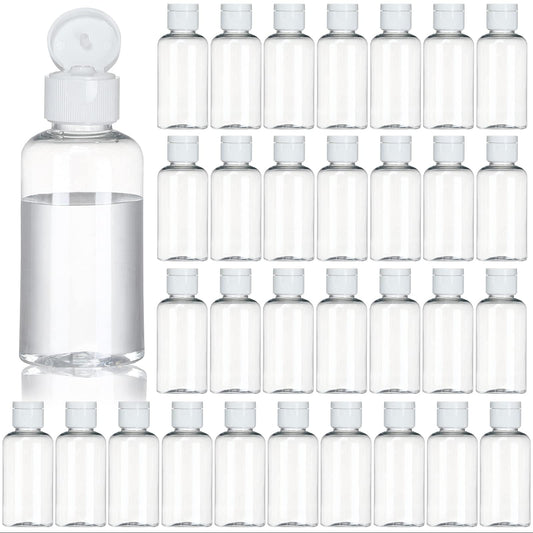 100Pack 1.7oz/50ml Plastic Empty Squeeze Bottles with Flip Cap Hand Sanitizer Bottle small travel Size bottles Refillable Container for Shampoo Lotion