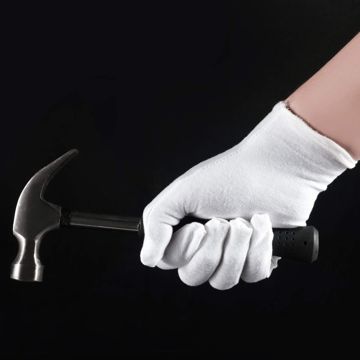 3 Pairs White Cotton Gloves for Dry Hands Eczema SPA Moisturizing - Work Glove Liners for Serving Costume Inspection Beauty and Personal Care COYAHO