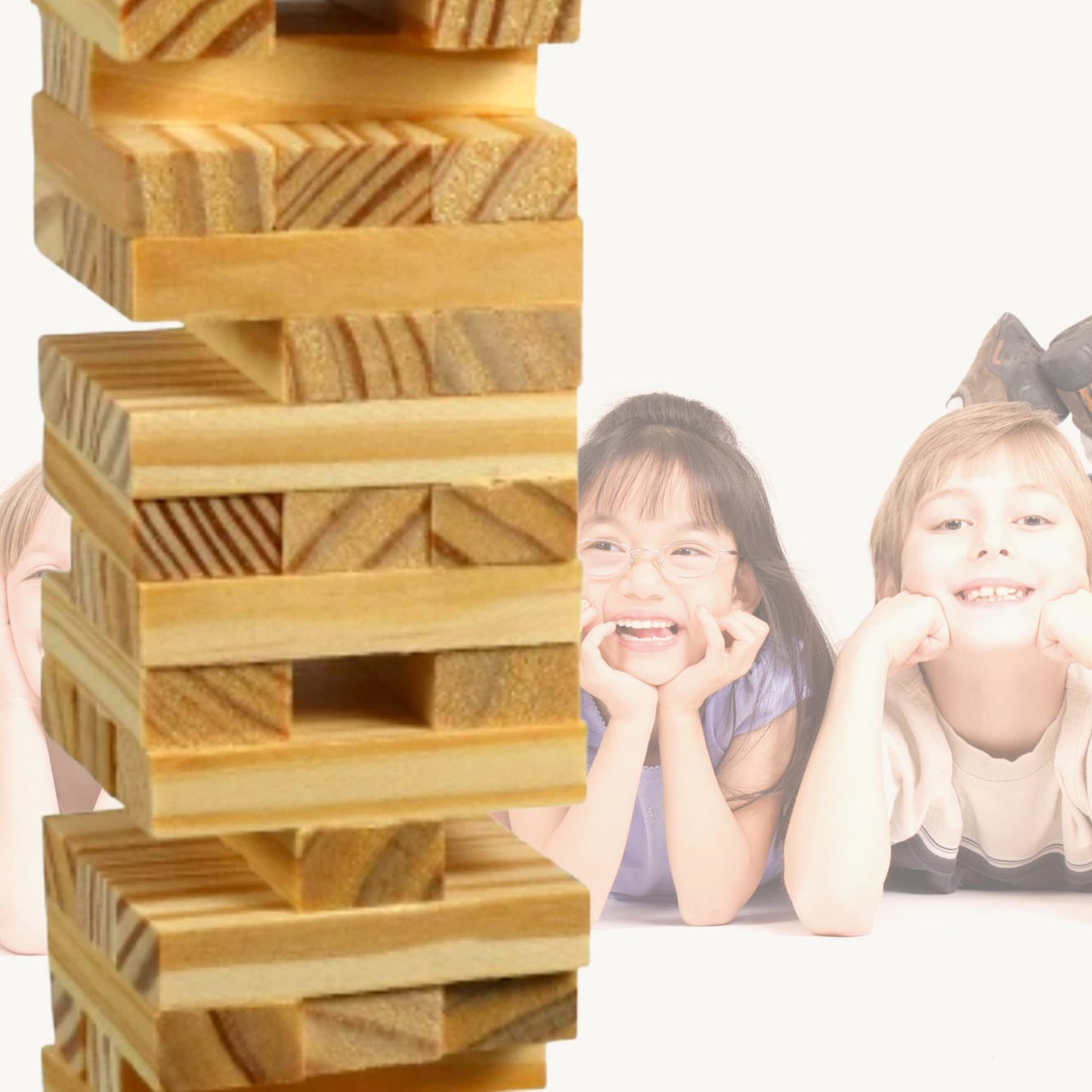 KS Tumbling Tower Game 72 Pieces Challenging Building Blocks Wood Stacking Balancing Backpacking Night Game for House Parties Holiday Travel Set -…