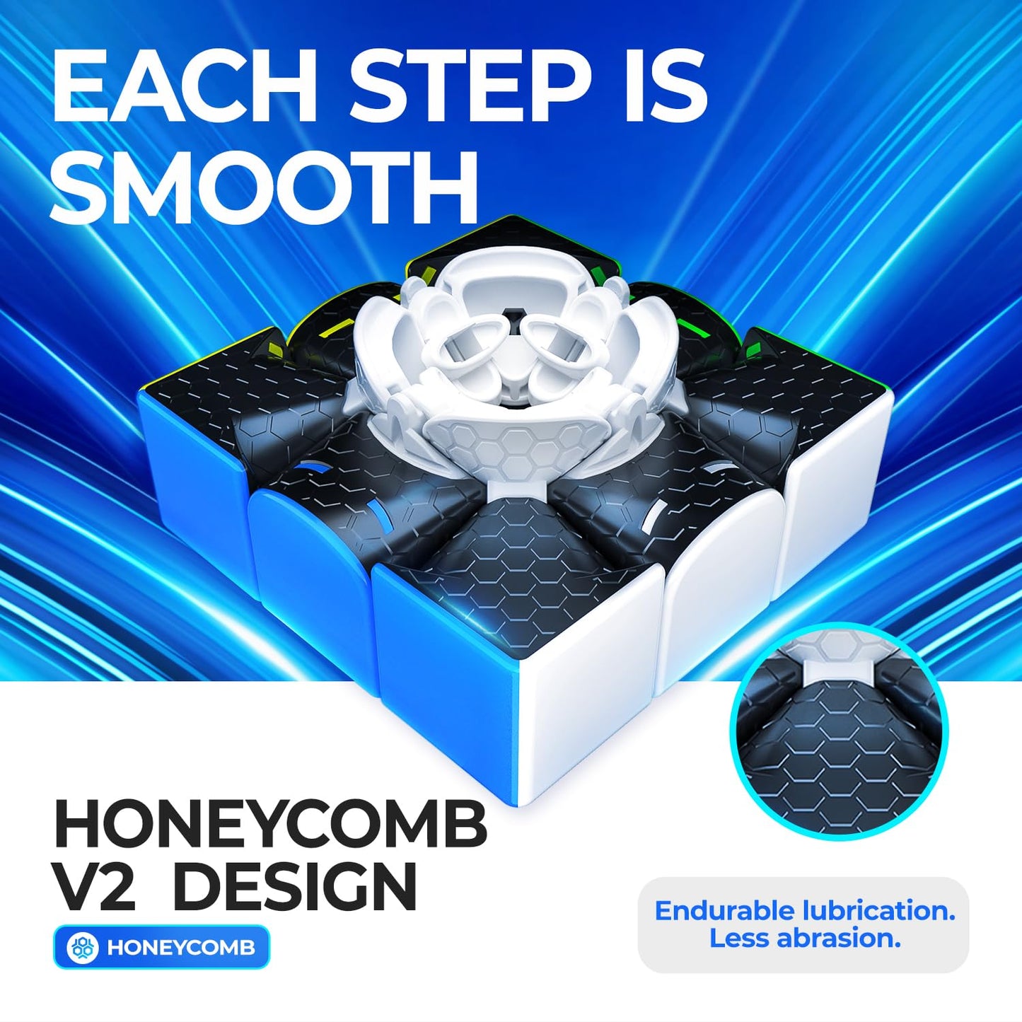 GAN 356 R S, 3x3 Speed Cube Gans 356RS Magic Cube Non-Magnetic (Stickerless)