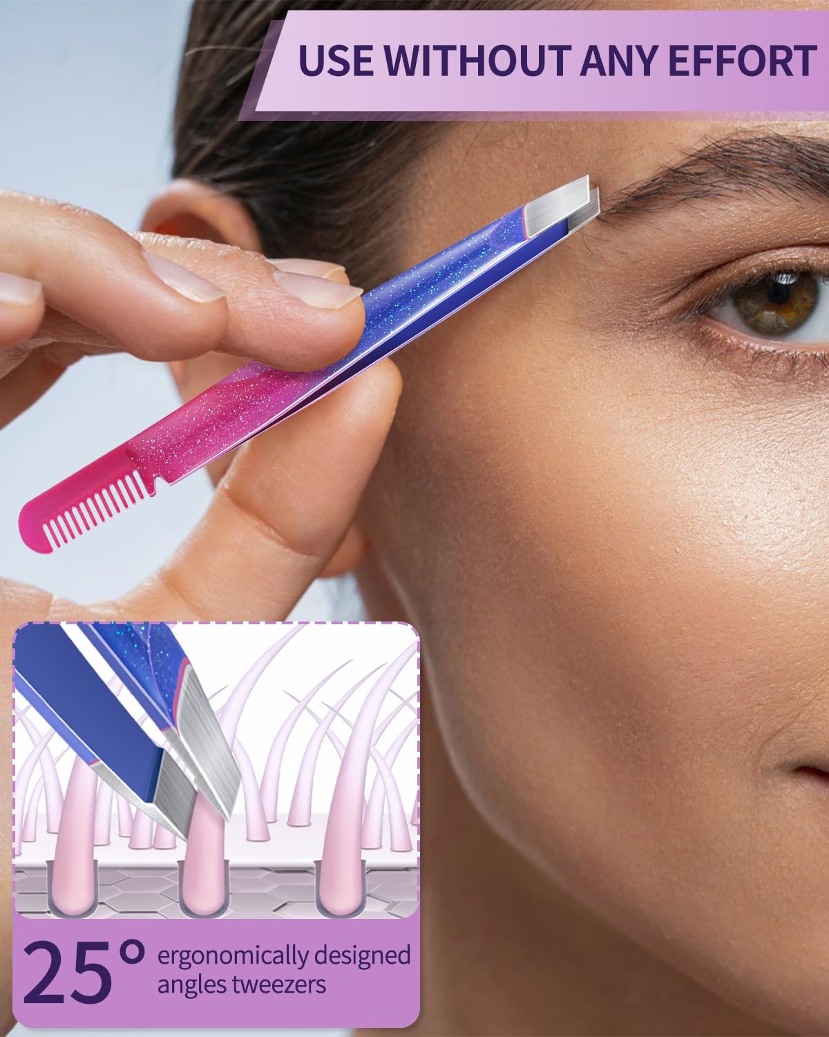 MORGLES Tweezers Set 9 Pcs Nail Clipper Kit with Case for Eyebrows Grooming Beauty and Personal Care MORGLES