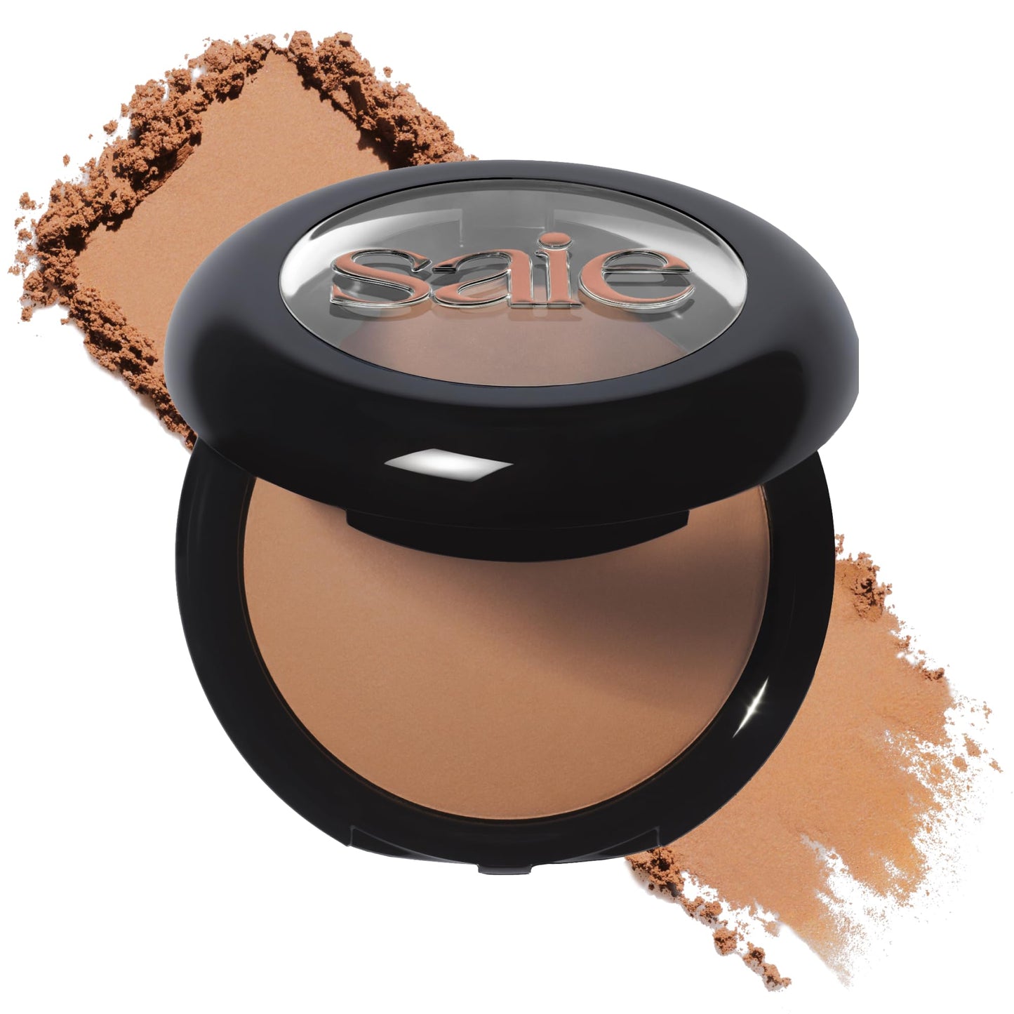 Saie SuperSuede Radiant Baked Bronzer Powder - Hydrating, Long-Lasting + Blurring Powder Bronzer for a Warm, Natural Glow - With Squalane + Jojoba